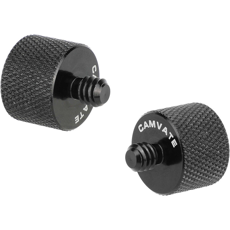 CAMVATE 5/8"-27 Female to 1/4"-20 Male Mic Stand Thread Adapter (2-Pack)