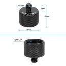 CAMVATE 5/8"-27 Female to 1/4"-20 Male Mic Stand Thread Adapter (2-Pack)