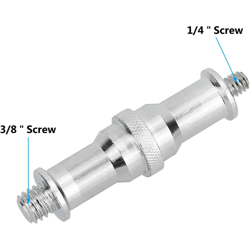 CAMVATE 1/4"-20 to 3/8"-16 Male Double-Ended Spigot (4-Pack)