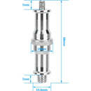 CAMVATE 1/4"-20 to 3/8"-16 Male Double-Ended Spigot (4-Pack)