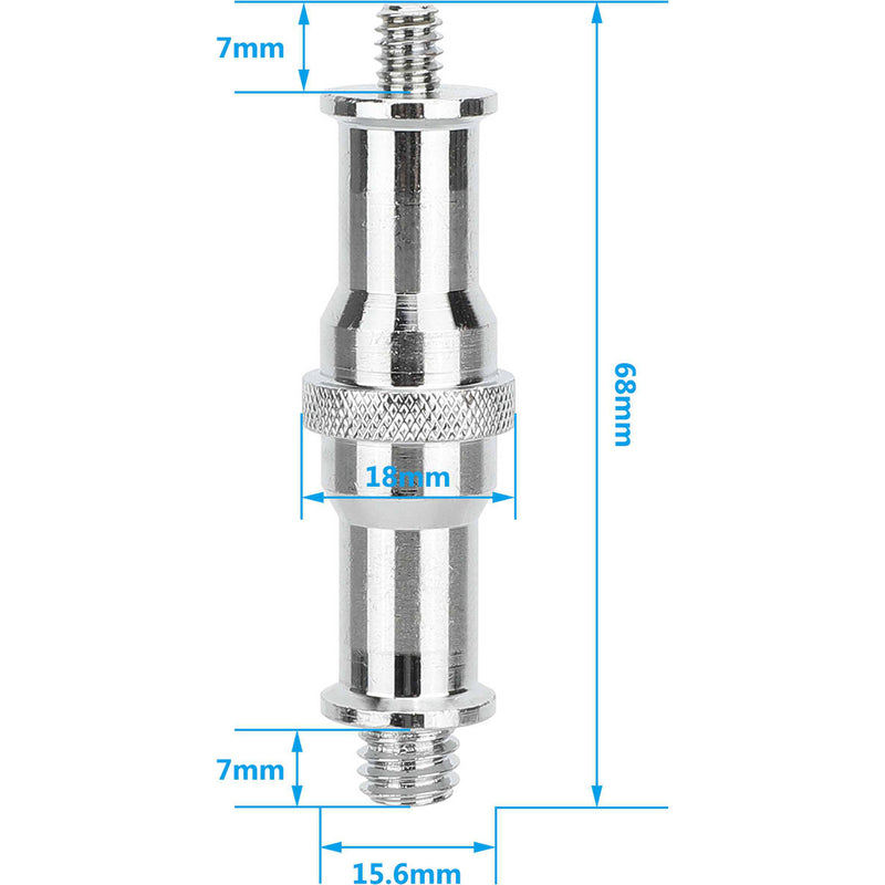 CAMVATE 1/4"-20 to 3/8"-16 Male Double-Ended Spigot (4-Pack)
