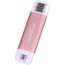Transcend 1TB ESD310 Portable USB-C/A SSD (Rosy Pink)