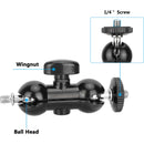 CAMVATE Mini Ball Joint Extension Arm with 1/4"-20 Mounting Screw (Black Locking Lever)