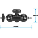 CAMVATE Mini Ball Joint Extension Arm with 1/4"-20 Mounting Screw (Black Locking Lever)