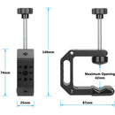 CAMVATE C-Clamp with Multiple 1/4"-20 and 3/8"-16 Threads (2.25" Throat Depth)