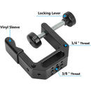 CAMVATE C-Clamp with Multiple 1/4"-20 and 3/8"-16 Threads (2.25" Throat Depth)