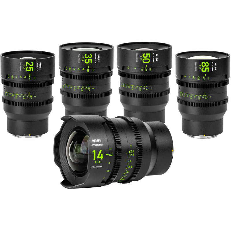 NiSi ATHENA PRIME T2.4/1.9 Full-Frame 5-Lens Kit (E Mount)
