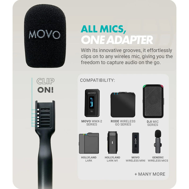 Movo Photo WMX-HM Handle for Wireless Microphones