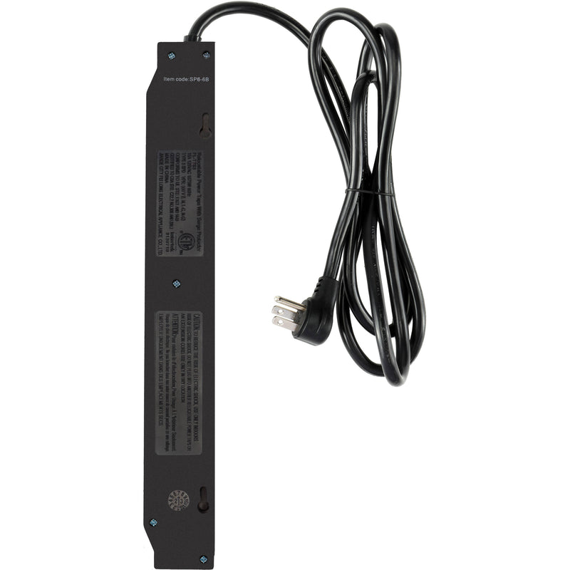 Watson 6-Outlet Surge Protector (1200 Joules, Black)