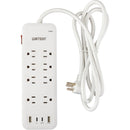 Watson 8-Outlet Surge Protector with USB (2450 Joules, White)