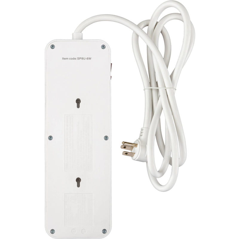 Watson 8-Outlet Surge Protector with USB (2450 Joules, White)