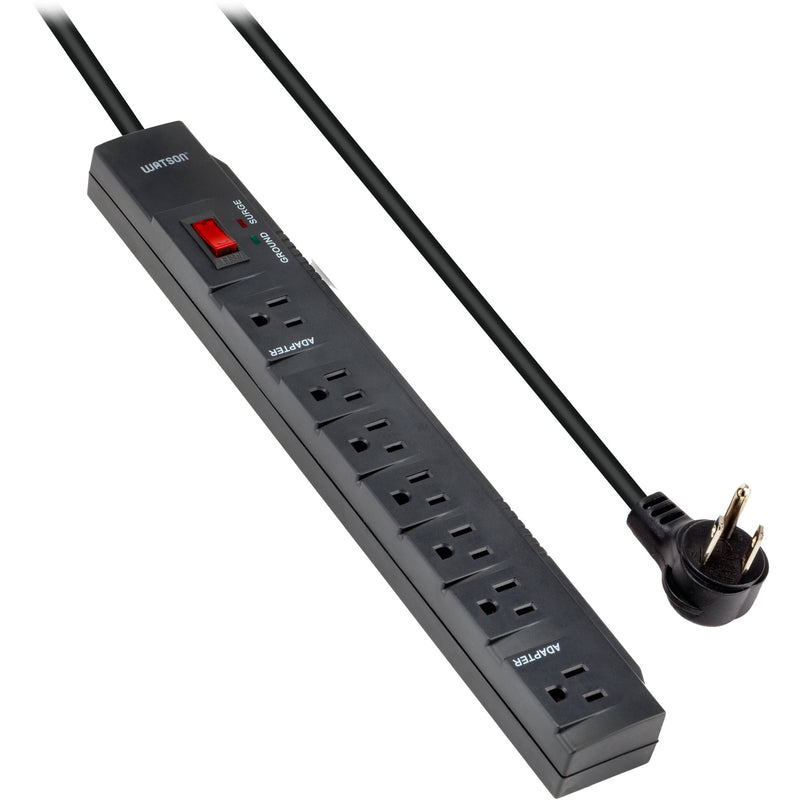 Watson 7-Outlet Surge Protector (1200 Joules, Black)