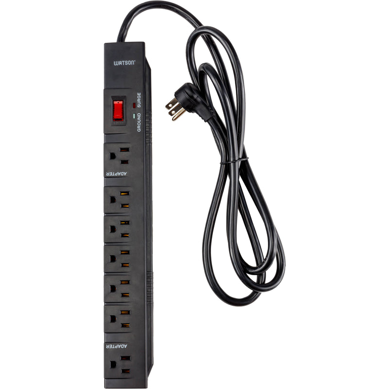 Watson 7-Outlet Surge Protector (1200 Joules, Black)
