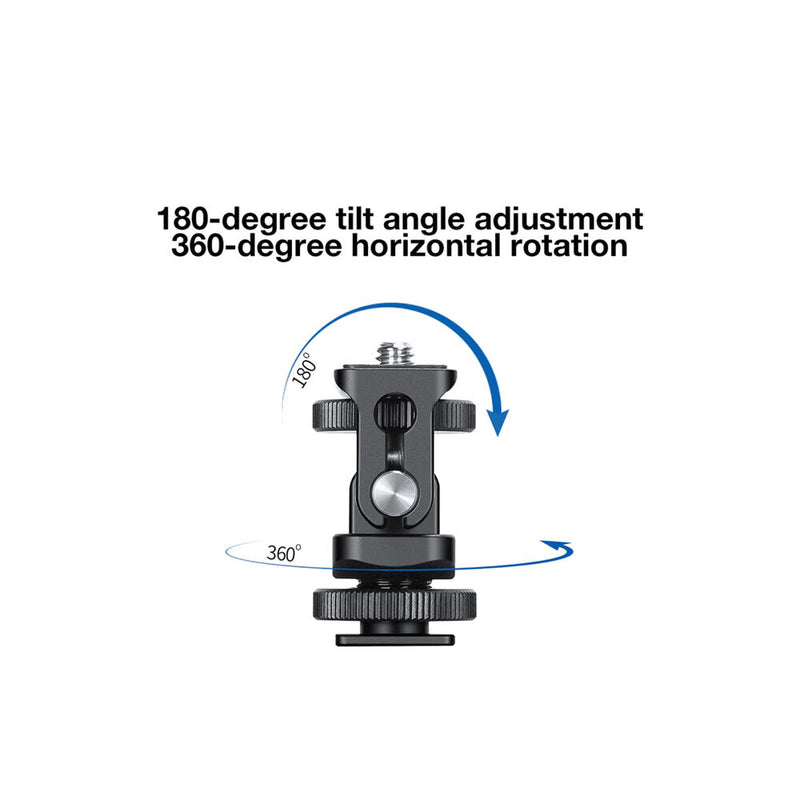 Leofoto FA-17 Swivel Head for Camera Hot Shoe 1/4"-20 Adapter