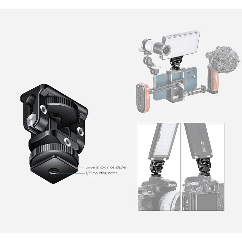 Leofoto FA-17 Swivel Head for Camera Hot Shoe 1/4"-20 Adapter