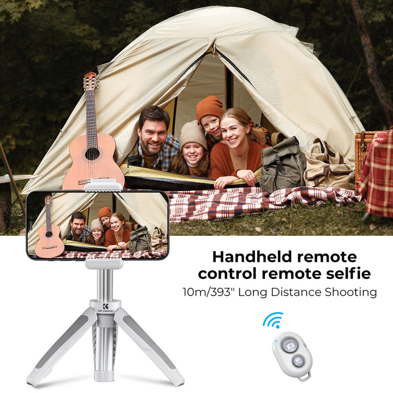 K&F Concept Desktop Tripod with Bluetooth (Silver)