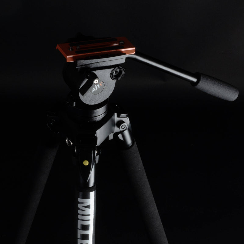 Miller AirV Fluid Head with Solo-Q 75 2-Stage Carbon Fiber Tripod & Soft Case Kit