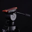Miller AirV Fluid Head with Toggle LW Aluminum Tripod, Mid-Level Spreader, Rubber Feet & Soft Case Kit