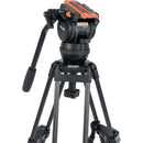 Miller Versa CXV6 Head, 75 Sprinter II 2-Stage Carbon Fiber Tripod, Ground Spreader & Soft Case Kit