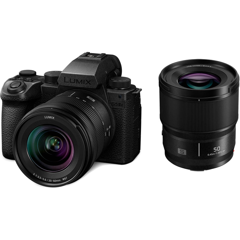 Panasonic Lumix S5 IIX Mirrorless Camera with 20-60mm and 50mm Lenses Kit