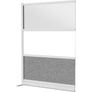 Luxor Modular Room Divider Add-On Wall (53 x 70", Silver, Wide Paneling)