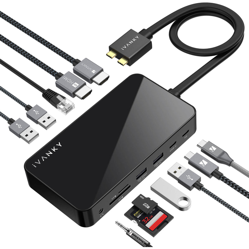 iVANKY 12-Port Dual USB-C Docking Station