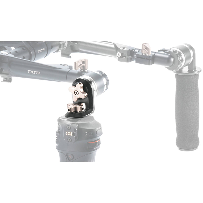 Tilta Right-Angle Rosette Adapter to 1/4"-20 with Locating Pins (Black)