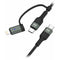 Tera Grand USB-C 2.0 Sync and Charge Cable with Lightning Adapter (6', Black)