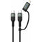 Tera Grand USB-C 2.0 Sync and Charge Cable with Lightning Adapter (6', Black)