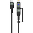 Tera Grand USB-C 2.0 Sync and Charge Cable with Lightning Adapter (6', Black)