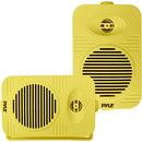 Pyle Pro 2-Way 500-Watt Indoor/Outdoor Waterproof Stereo Wired Speaker System (Yellow)