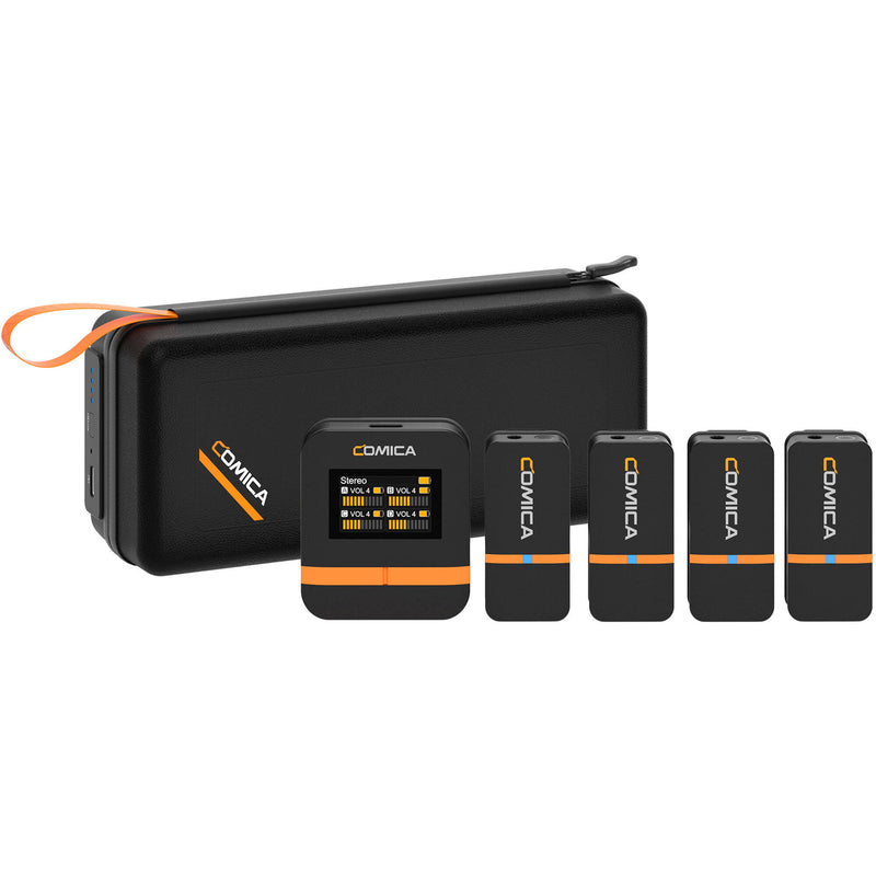 Comica Audio Vimo Q Mini 4-Person Wireless Microphone System for Cameras & Smartphones (Black, 2.4 GHz)