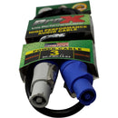 ProX 14 AWG High-Performance powerCON-Type Grey Male to Blue Male Cable (3')