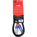 ProX 14 AWG High-Performance powerCON-Type Grey Male to Blue Male Cable (6')