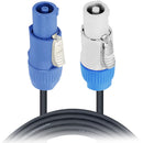 ProX 14 AWG High-Performance powerCON-Type Grey Male to Blue Male Cable (10')