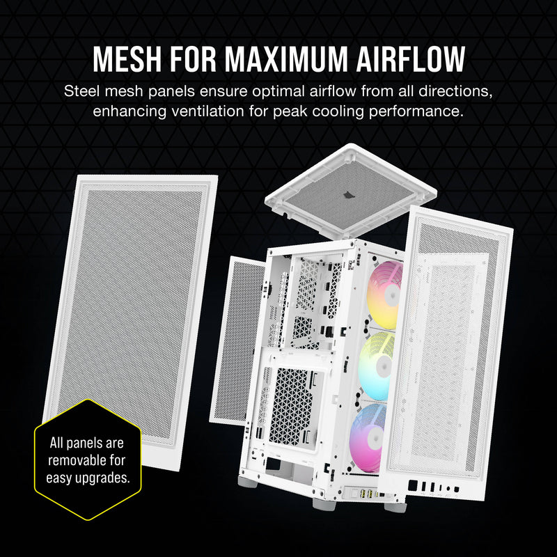 Corsair iCUE 2000D RGB AIRFLOW ITX Tower Case (White)