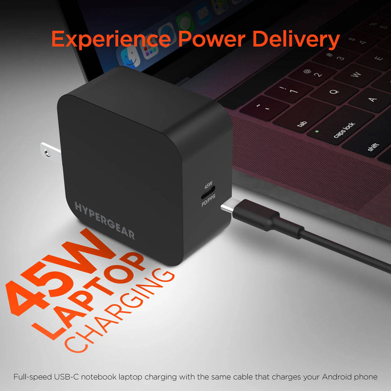 HyperGear SpeedBoost 45W USB-C PD/PPS AC Charger