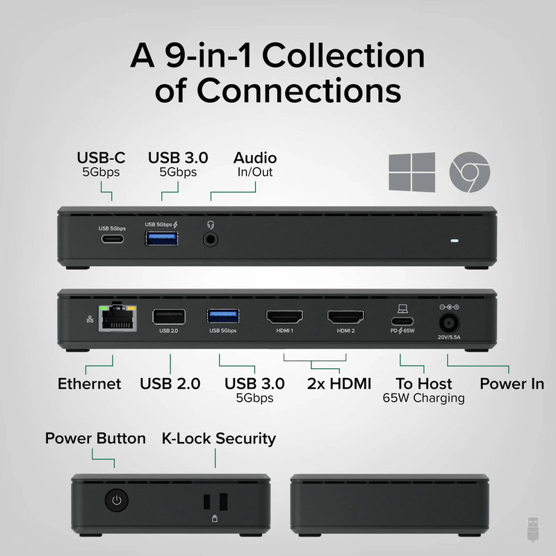 Plugable USB-C Dual Display Docking Station