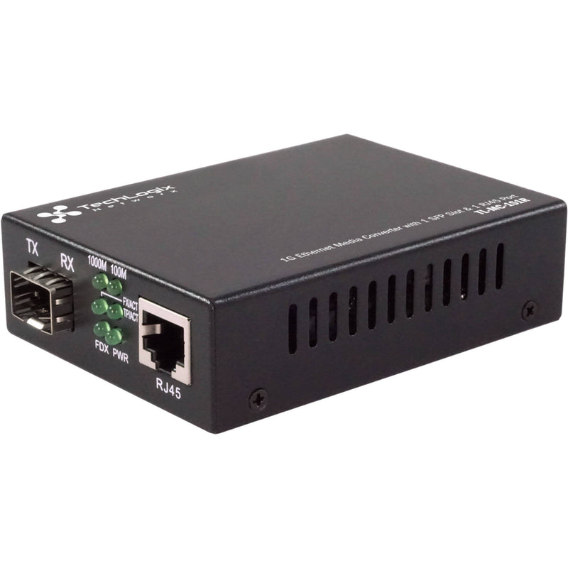 Lynn TL-MC-1S1R TechLogix 1G Ethernet Media Converter with 1 SFP Slot & 1 RJ45 Port