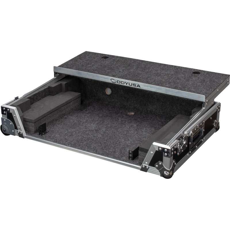 Odyssey 1 RU Case with Wheels and Glide-Style Laptop Platform for DDJ-Rev5
