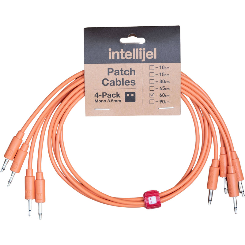 intellijel 3.5mm Patch Cable (23.6", Orange, 4-Pack)