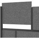 Luxor Modular Room Divider Add-On Wall (53 x 48", Black)