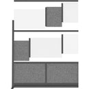 Luxor Modular Room Divider Add-On Wall (53 x 48", Black)