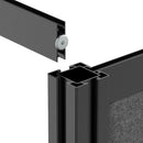 Luxor Modular Room Divider Starter Wall (53" x 70", Black)