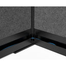 Luxor Modular Room Divider Starter Wall (53" x 70", Black)
