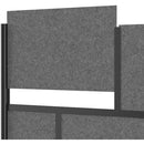Luxor Modular Room Divider Starter Wall (53" x 70", Black)