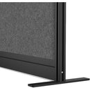 Luxor Modular Room Divider Starter Wall (53" x 70", Black)