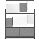 Luxor Modular Room Divider Starter Wall (53" x 70", Black)