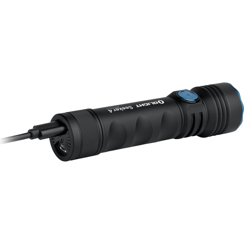 Olight Seeker 4 USB-C Rechargeable EDC Flashlight (Matte Black)