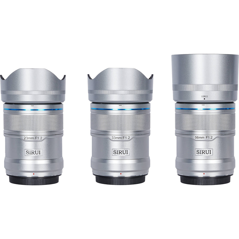 Sirui Sniper f/1.2 Autofocus 3-Lens Kit (FUJIFILM X, Silver)
